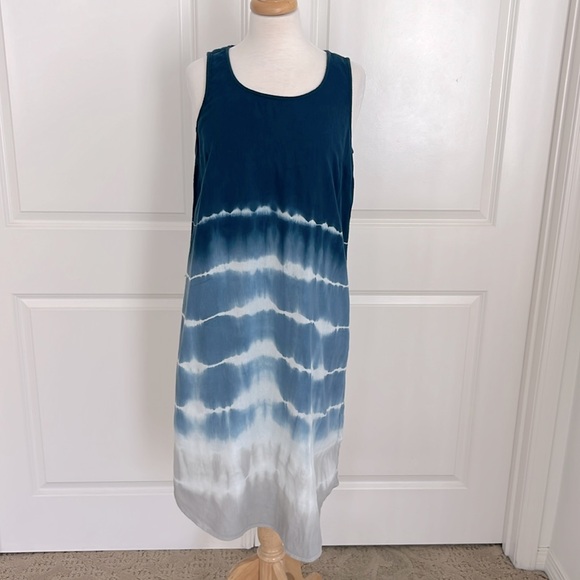 Pure Jill Blue and White Tie Dyed Ombré Dress Size XS - Picture 2 of 5